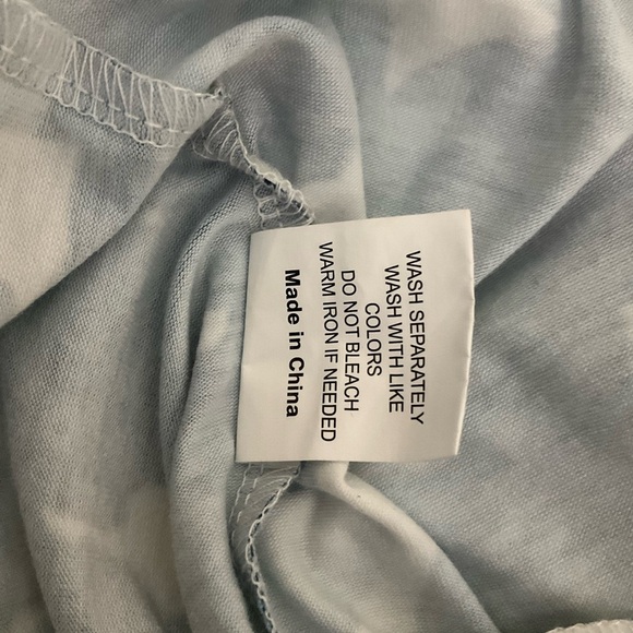 Blue Leaf Print Long Sleeve Tee - Picture 5 of 5